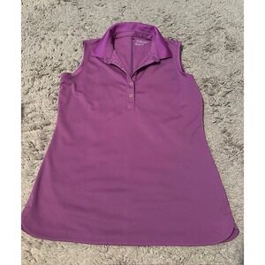 Nike Golf Tour Performance Dri-Fit Sleeveless Polo Purple Women's Medium